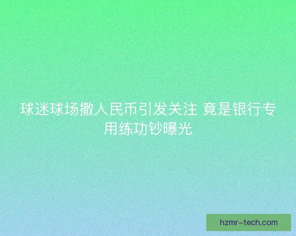 球迷球场撒人民币引发关注 竟是银行专用练功钞曝光